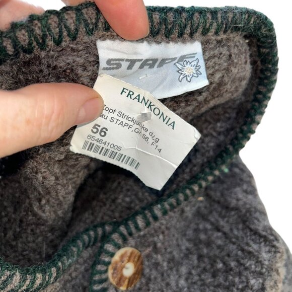 Stape NEW NWT Super thick wool Austrian Cardigan sweater cable knit size 56 XL - Picture 2 of 5